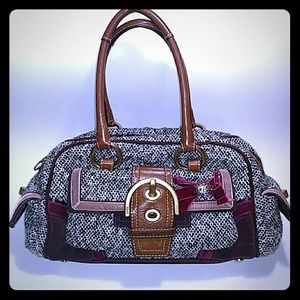 Coach Tweed Swarovski Bow Limited Edition Satchel